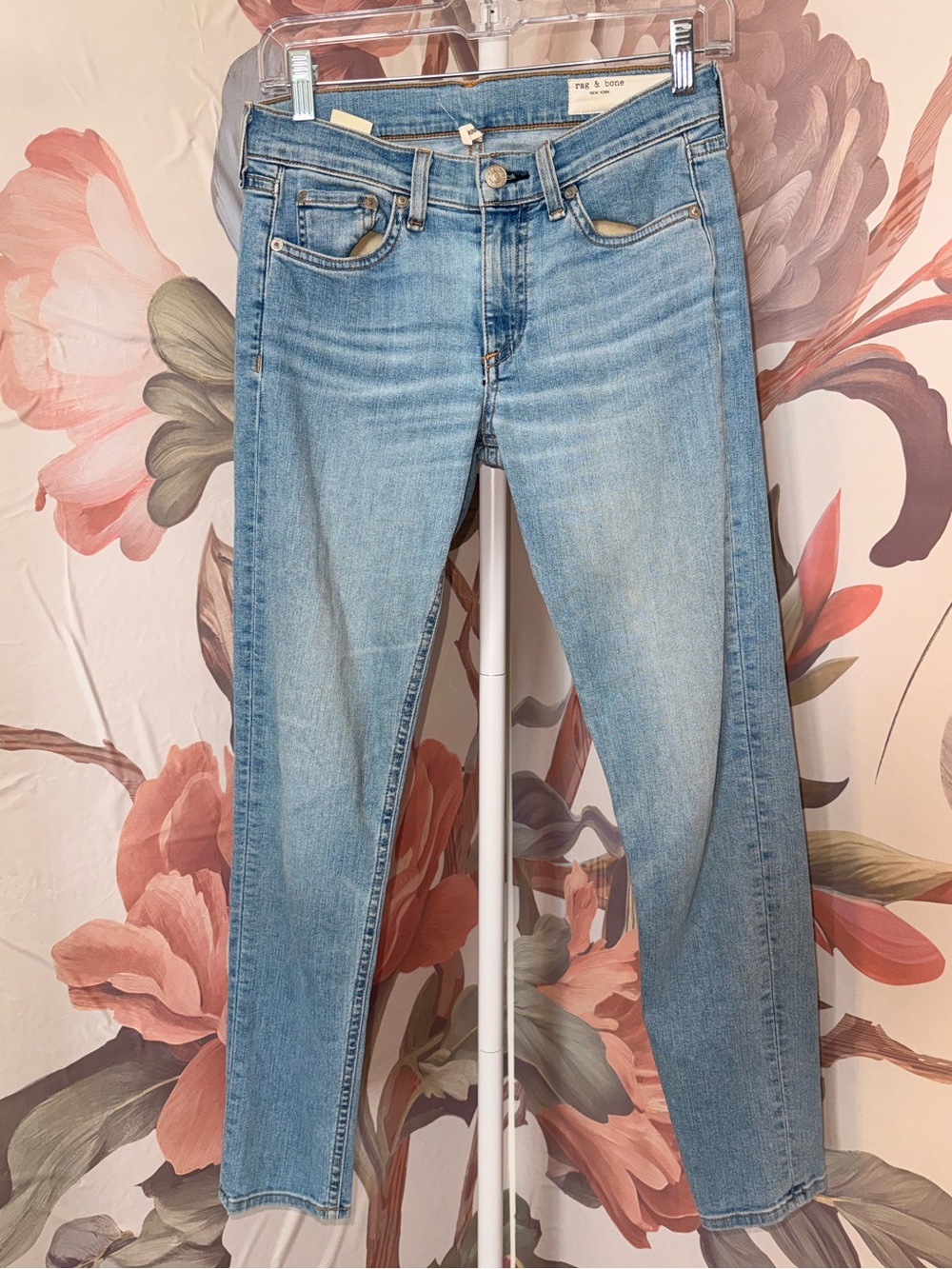 Light Blue Rag & Bone Women's Mid-Rise Skinny Jeans - 25